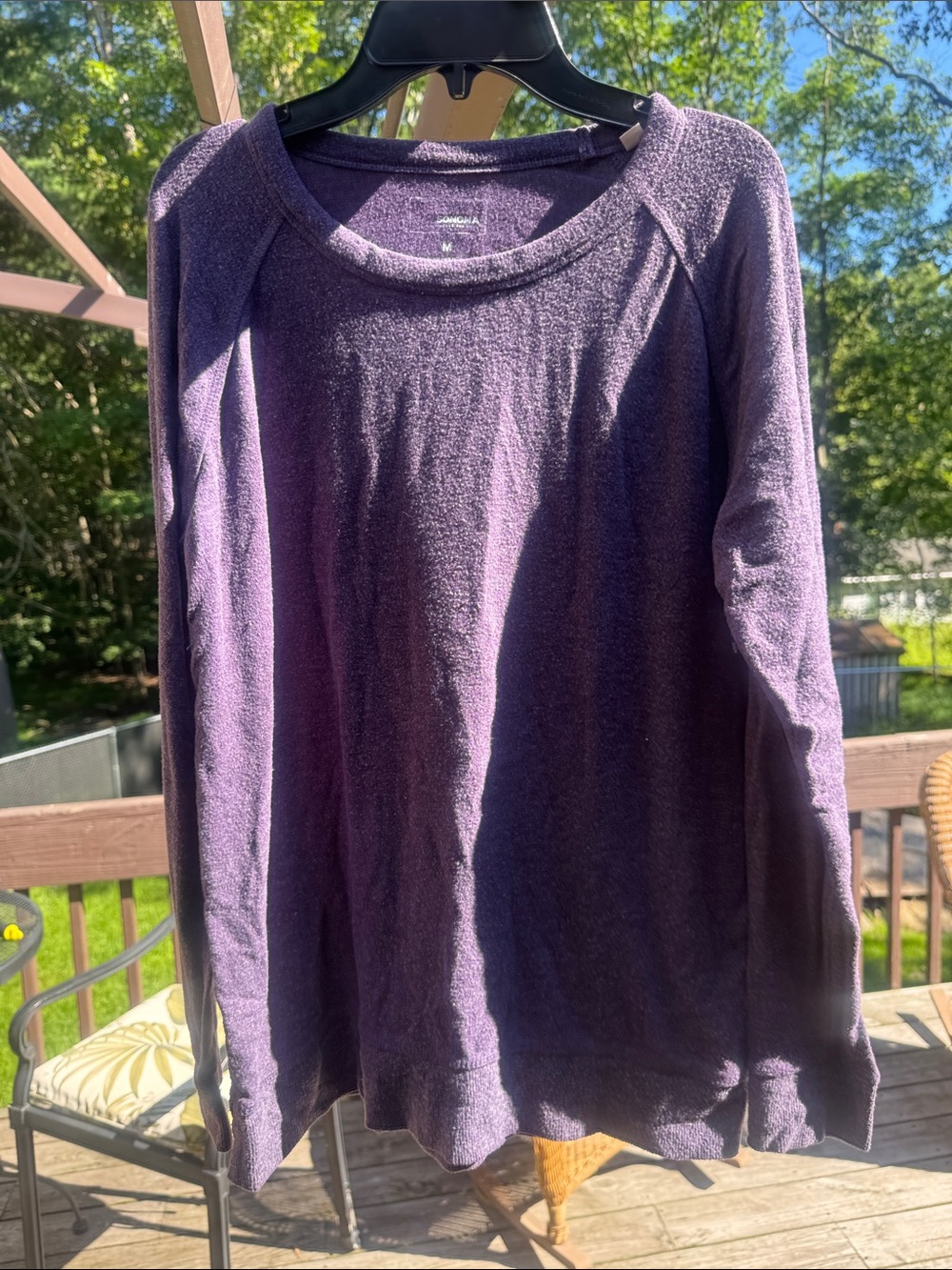Sonoma Purple Crewneck Long-Sleeve Women's Sweater